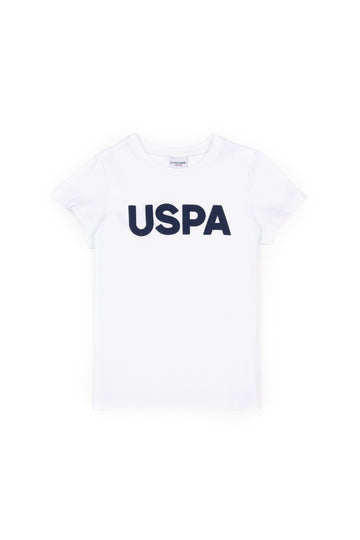 USPA Boys T-Shirt Round Neck White VR013 USTSB042